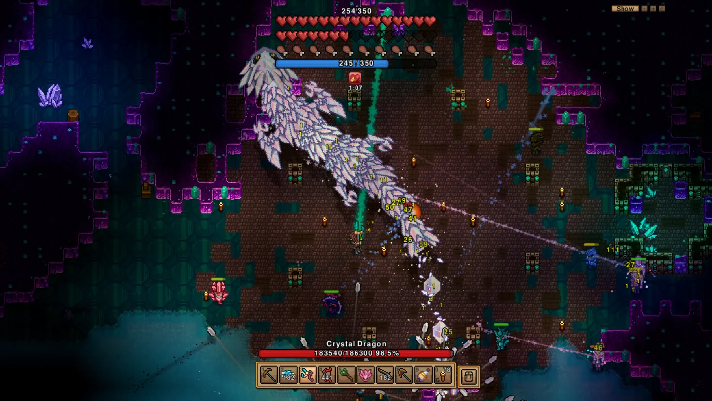 Necesse boss fight gameplay screenshot