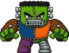 Frankenstein monster mascot for the Frankenstack card